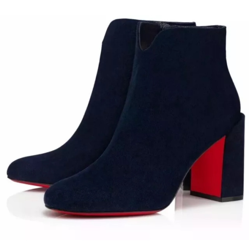 Christian Louboutin Castarika 85 Veau Velour Ankle Boots